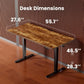 Vintage Brown 55x28 Electric Height Adjustable Desk