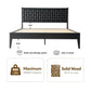 King Size Platform Bed Ebony Solid Wood Construction