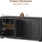 60 Inch Sideboard Buffet Cabinet With Adjustable Shelves