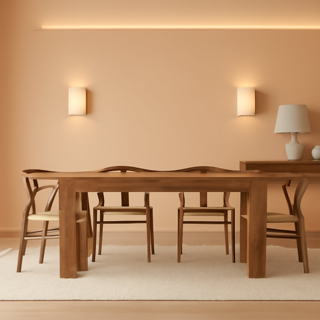 78 Inch Rustic Wood Finish Dining Table With Pedestal