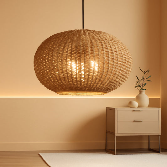 22In Rattan Chandelier Pendant Light Farmhouse Ceiling