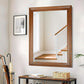 Rectangular Farmhouse Wood Bathroom Mirror 30x40 Brown