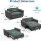 Corduroy Gray 54 Inch Multifunctional Sleeper Sofa