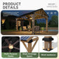 10x12 Outdoor Wooden Gazebo With Weatherproof Roof