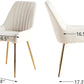White Velvet Upholstered Dining Chairs Metallic Legs