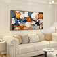 Over sized Colorful Abstract Framed Canvas Wall Art