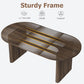 Oval Dining Table 70 Inch Double Pedestal Brown Finish