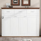 Horizontal Murphy Bed With Drawers White Walnut Top