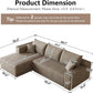 95-Inch Modular Sectional Sofa Sleeper Upholstered
