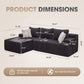 Modular Sectional Sofa Memory Foam Oversized Chaise-1