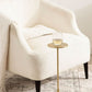 Goldtone Cast Aluminum Teardrop Cocktail Table 7x7