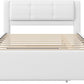 Beige Full Size Upholstered Platform Bed With Trundle