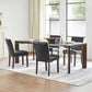 Black Upholstered Armless Dining Chairs With Timber