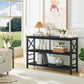 Black 47 Inch Industrial Grade Sofa Table Storage Space