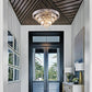 Crystal Chandelier Black Pendant Light 31Inch Luxury-4