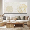 Elegant White Floral Canvas Wall Art 24x48 Inches Wide
