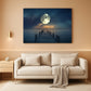 Blue Coastal Seascape Art Canvas Wall Art 20x40Inches