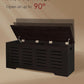 Espresso 47.3Inch Wood Storage Chest FlipTop Hinges