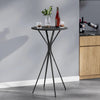 Round Bar Cocktail Table With Black Industrial Frame