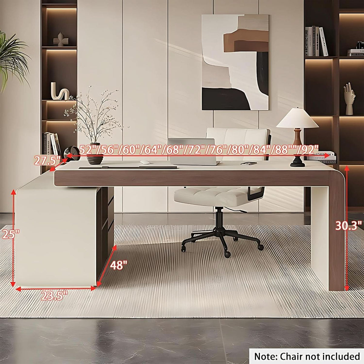 Premium L Shaped Executive Desk 72In Multifunctional-1