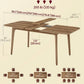 Extendable Dining Table Honey Brown 55.1 To 70.8 Inches