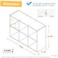 Modularized Cube Organizer Bookcase White Fabric Bins