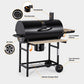 Barrel Charcoal Grill Thermometer With Adjustable Vents
