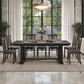 Seventy Inch Black Farmhouse Dining Table Set Collection