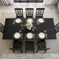 Seventy Inch Black Farmhouse Dining Table Set Collection