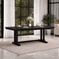 Seventy Inch Black Farmhouse Dining Table Set Collection