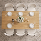 78.7Inch Modern Dining Table Set Upholstered Chairs