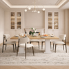 78.7Inch Modern Dining Table Set Upholstered Chairs