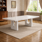94 Inch Premium Quality PU Leather Dining Table Set Chairs