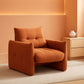 Taupe Sherpa Upholstered Accent Arm Chair Luxurious
