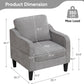 Light Grey Modernist Mid Century Upholstered Chair