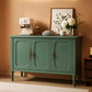 Forest Green Buffet Sideboard With Adjustable Shelves
