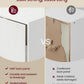 Cloud White Eight Compartment Modular Bookcase System