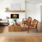 Lux PU Leather Contemporary Accent Chair LightBrown