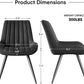 Black Modern Dining Chairs Set Of 4 With Thick Cushions