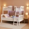 White Luxurious Hardwood Space Saving Bunk Bed Twin