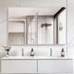 Size 55X36Inches Silver Metal Framed Vanity Mirror