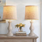 Rustic Farmhouse TwentyTwoInch Table Lamps Linen Shades