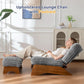 Grey Adjustable Accent Chair Featuring Plush Ottoman
