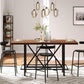 Six Person Industrial Grade Rustic Brown Dining Table