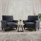 Dark Grey Upholstered Oversized Accent Chair 22Inch