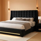 King Size Black Bed Frame Storage Drawers Charging Station