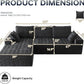 108-Inch Modular Sectional Couch With Oversized Chaise