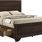Queen Platform Bed Dark Cocoa With Ample Storage Drawers