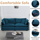 Blue Chenille Upholstered 2 Piece Loveseat And Armchair Set