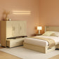 Queen Murphy Bed With Mattress Natural Wood Storage